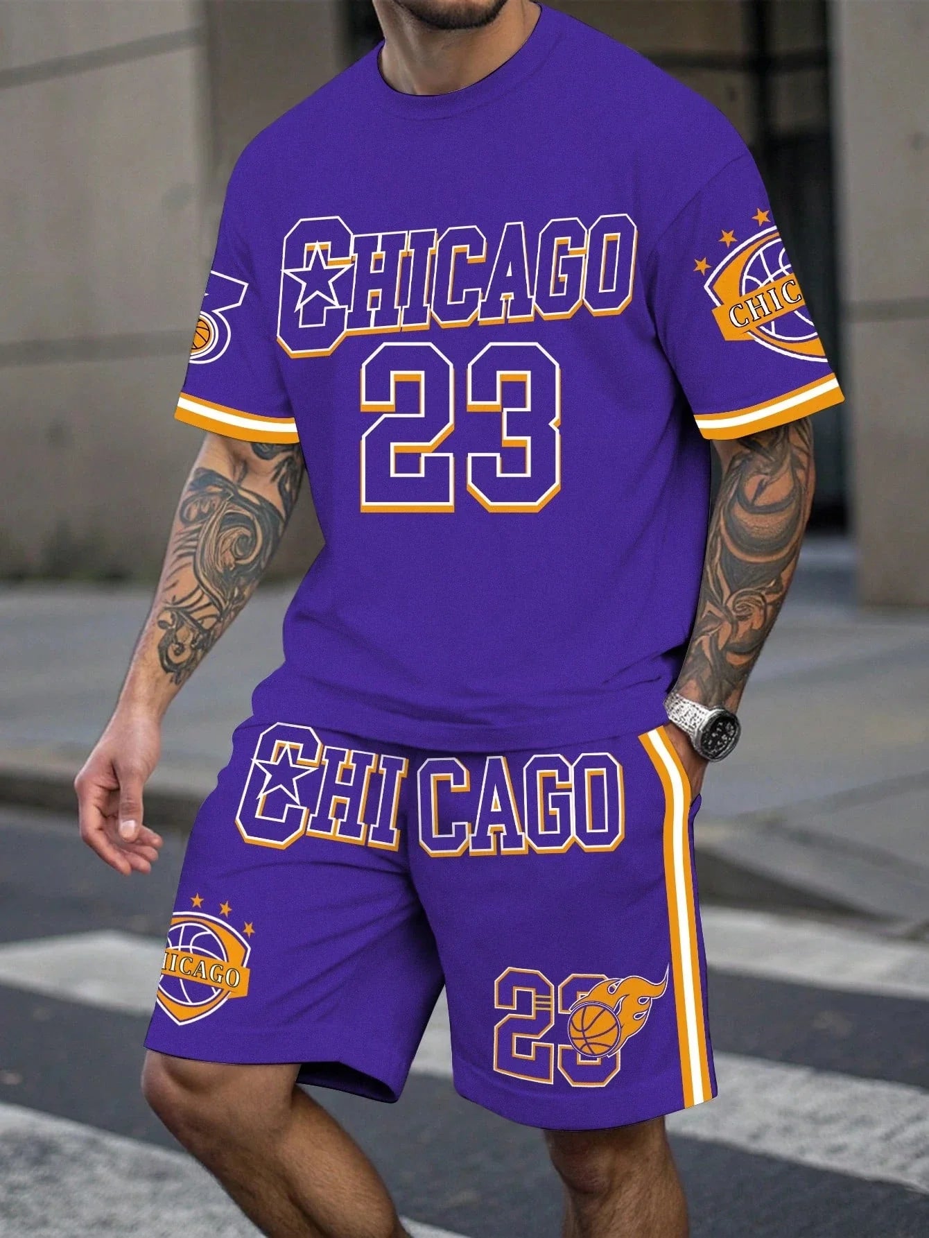 Men's Plus Size Basketball Clothing Set