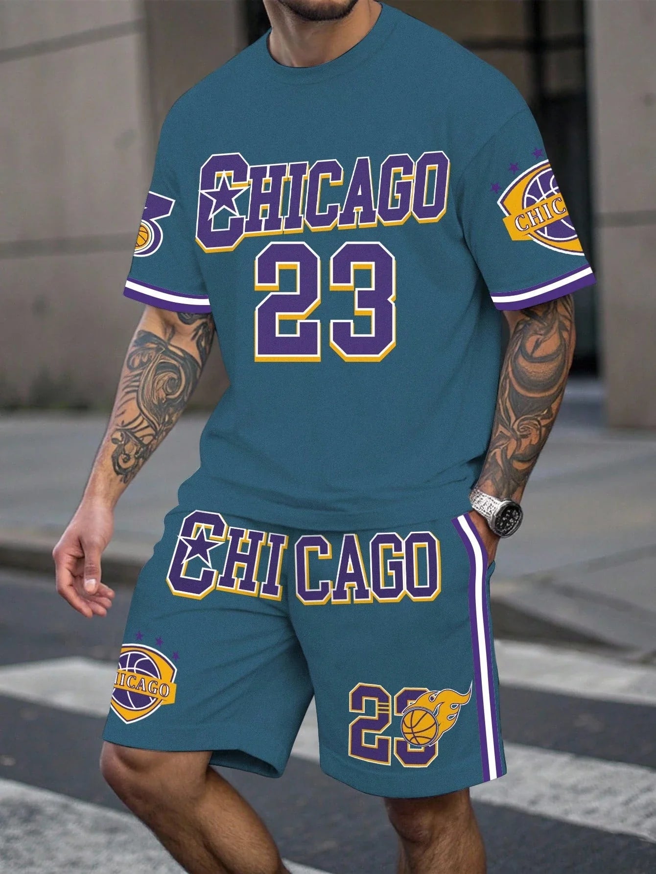 Men's Plus Size Basketball Clothing Set